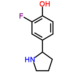 2-Fluoro-4-(2-pyrrolidinyl)phenol结构式
