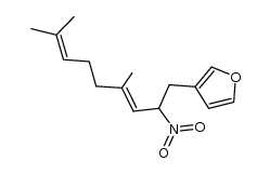 (E)-3-(4,8-dimethyl-2-nitronona-3,7-dien-1-yl)furan结构式