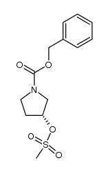 (R)-3-[(methylsulfonyl)oxy]-1-pyrrolidinecarboxylic acid phenylmethyl ester picture