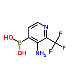 [3-Amino-2-(trifluoromethyl)-4-pyridinyl]boronic acid结构式