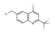 6-(溴甲基)-4-氯-2-(三氟甲基)喹啉结构式