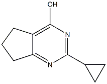 2-环丙基-3H,4H,5H,6H,7H-环戊A[D]嘧啶-4-酮结构式