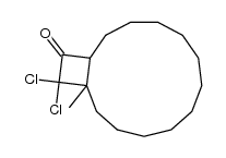 15,15-dichloro-1-methylbicyclo[11.2.0]pentadecan-14-one结构式