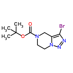 2-Methyl-2-propanyl 3-bromo-6,7-dihydro[1,2,3]triazolo[1,5-a]pyrazine-5(4H)-carboxylate结构式