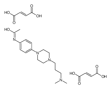 4-(4-Acetamidophenyl)-1-[3-(dimethylammonio)propyl]piperazin-1-iu m bis[(2E)-3-carboxyacrylate]结构式