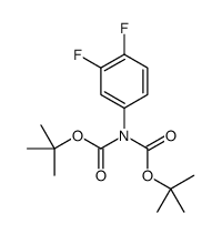 4-[N,N-Bis(tert-butoxycarbonyl)amino]-1,2-difluorobenzene结构式