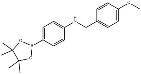 N-(4-methoxybenzyl)-4-(4,4,5,5-tetramethyl-1,3,2-dioxaborolan-2-yl)aniline Structure