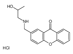 2-[(2-hydroxypropylamino)methyl]xanthen-9-one,hydrochloride Structure