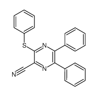 5,6-diphenyl-3-(phenylthio)pyrazine-2-carbonitrile Structure
