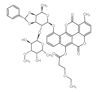 6-O-(3-ethoxypropionyl)-3',4'-O-exo-benzylidenechartreusin Structure