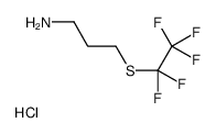 3-[(Pentafluoroethyl)sulfanyl]-1-propanaminium chloride结构式