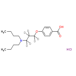 4-{[3-(Dibutylamino)(2H6)propyl]oxy}benzoic acid hydrochloride (1:1) Structure
