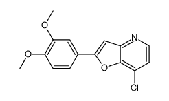 7-chloro-2-(3,4-dimethoxy-phenyl)-furo[3,2-b]pyridine结构式