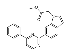 methyl 2-[6-(4-phenylpyrimidin-2-yl)indol-1-yl]acetate结构式