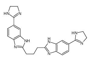 6-(4,5-dihydro-1H-imidazol-2-yl)-2-[3-[6-(4,5-dihydro-1H-imidazol-2-yl)-1H-benzimidazol-2-yl]propyl]-1H-benzimidazole Structure