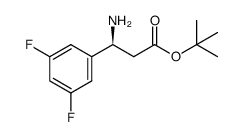 tert-butyl (S)-3-amino-3-(3',5'-difluorophenyl)propanoate结构式