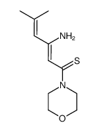 Morpholine,4-(3-amino-5-methyl-1-thioxo-2,4-hexadienyl)- (9CI)结构式