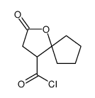 1-Oxaspiro[4.4]nonane-4-carbonyl chloride, 2-oxo- (9CI) Structure