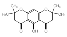 5-hydroxy-2,2,8,8-tetramethyl-2,3,7,8-tetrahydro-4H,6H-pyrano[3,2-g]chromene-4,6-dione结构式