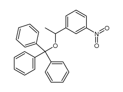 ((1-(3-nitrophenyl)ethoxy)methanetriyl)tribenzene Structure