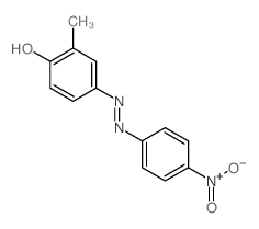 Phenol,2-methyl-4-[2-(4-nitrophenyl)diazenyl]- Structure