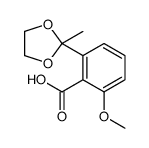 2-methoxy-6-(2-methyl-1,3-dioxolan-2-yl)benzoic acid Structure