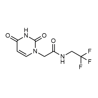 2-(2,4-二氧嘧啶-1-基)-N-(2,2,2-三氟乙基)乙酰胺结构式