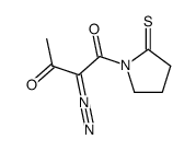 2-Pyrrolidinethione,1-(2-diazo-1,3-dioxobutyl)- (9CI) structure