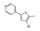 4-(4-bromo-5-methylthiophen-2-yl)pyridine Structure