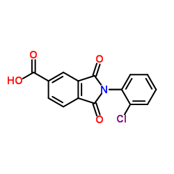 2-(2-CHLORO-PHENYL)-1,3-DIOXO-2,3-DIHYDRO-1H-ISOINDOLE-5-CARBOXYLIC ACID structure