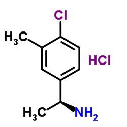 (S)-4-氯-A,3-二甲基-苯甲胺盐酸盐结构式
