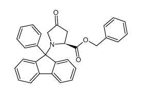 4-oxo-N-(9-phenyl-9-fluorenyl)proline benzyl ester结构式