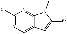 6-溴-2-氯-7-甲基-7H-吡咯并[2,3-D]嘧啶结构式