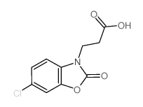 3-(6-氯-2-氧代-1,3-苯并噁唑-3(2h)-基)丙酸结构式