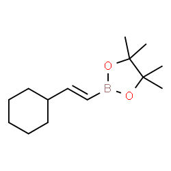 (E)-2-(2-cyclohexylvinyl)-4,4,5,5-tetramethyl-1,3,2-dioxaborolane结构式