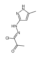 N-(5-methyl-1H-pyrazol-3-yl)-2-oxopropanehydrazonoyl chloride Structure