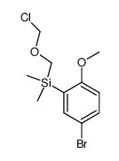(5-bromo-2-methoxyphenyl)((chloromethoxy)methyl)dimethylsilane Structure