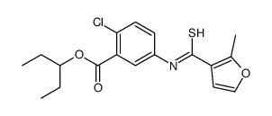 pentan-3-yl 2-chloro-5-[(2-methylfuran-3-carbothioyl)amino]benzoate Structure