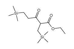 3-oxo-5-trimethylsilanyl-2-(trimethylsilanyl-methyl)-valeric acid ethyl ester Structure