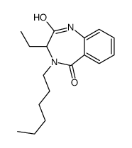 3-ethyl-4-hexyl-1,3-dihydro-1,4-benzodiazepine-2,5-dione结构式