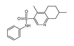 4,7-dimethyl-N-phenyl-5,6,7,8-tetrahydroquinoline-3-sulfonamide结构式