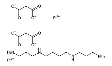 N,N'-bis(3-aminopropyl)butane-1,4-diamine,platinum(2+),propanedioate Structure