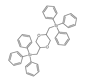 2,5-bis-(triphenylsilanyl-methyl)-[1,4]dioxane结构式