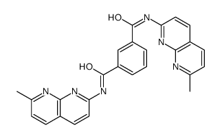 1-N,3-N-bis(7-methyl-1,8-naphthyridin-2-yl)benzene-1,3-dicarboxamide结构式