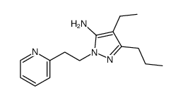 4-ethyl-5-propyl-2-(2-pyridin-2-yl-ethyl)-2H-pyrazol-3-ylamine structure