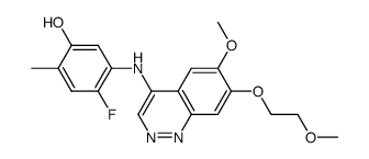 4-(2-fluoro-5-hydroxy-4-methylanilino)-6-methoxy-7-(2-methoxyethoxy)cinnoline Structure