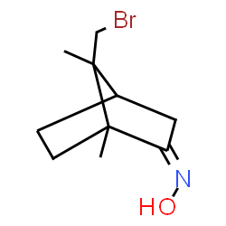 (1S,4R,7S,Z)-7-(bromomethyl)-1,7-dimethylbicyclo[2.2.1]heptan-2-one oxime结构式