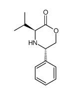 (3S,5S)-3-isopropyl-5-phenylmorpholin-2-one结构式