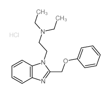 N,N-diethyl-2-[2-(phenoxymethyl)benzoimidazol-1-yl]ethanamine structure
