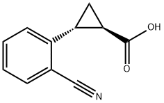 2-(2-cyanophenyl)cyclopropane-1-carboxylic acid structure